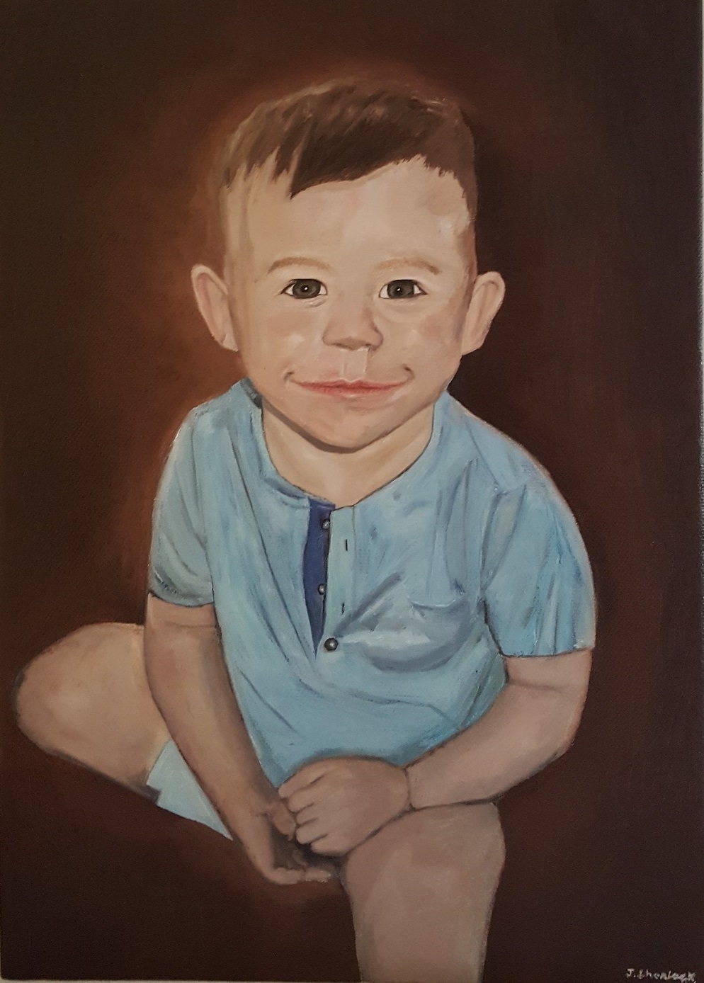 oil portrait of boy