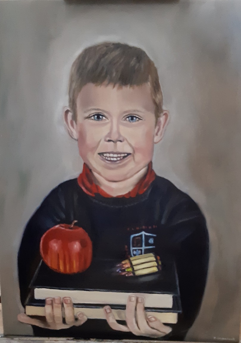 oil portrait of boy